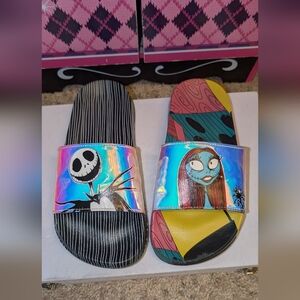Ground Up The Nightmare Before Christmas Jack And Sally Slides Women's Size 7